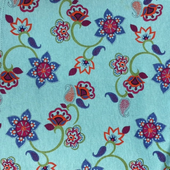 Tea Collection Striped Floral Teal Dress - Picture 5 of 8